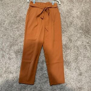 Elegant High-Waist Tie Pants